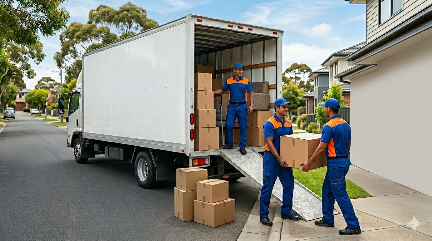 Moving truck background